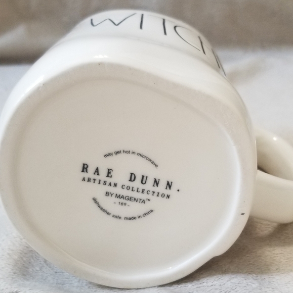 Rae Dunn Bewitched Seasonal Halloween Coffee Mug. White w/ Green Interior NWT. - Picture 4 of 4